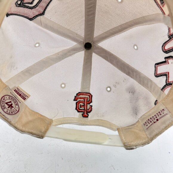 Giants San Fransisco Forty Seven 47 Brand MLB White Red One Size Snapback Hat - Picture 7 of 9